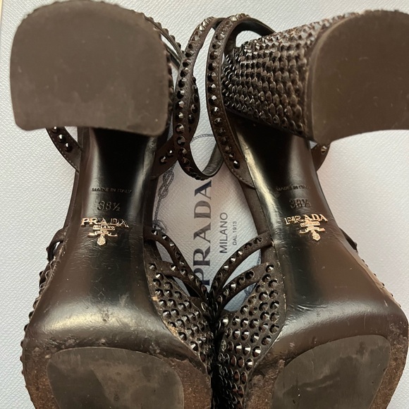 Prada Calzature Donna heels in black crystal. - Picture 7 of 8